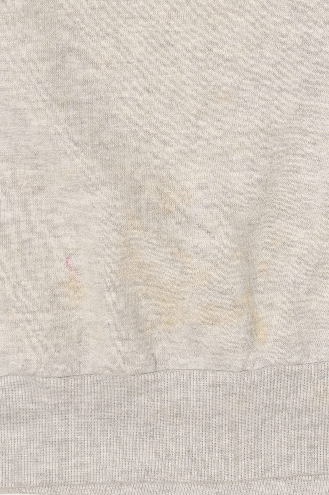 Vintage Light Gray Kitten Birds And Pumpkin Halloween Sweatshirt (1990s)