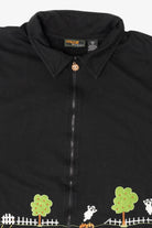 Vintage Ghosts In Pumpkin Field Halloween Full Zip Sweatshirt (2000s)