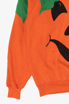 Vintage Orange Pumpkin Face Raglan Sweatshirt (1990s)