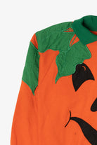 Vintage Orange Pumpkin Face Raglan Sweatshirt (1990s)