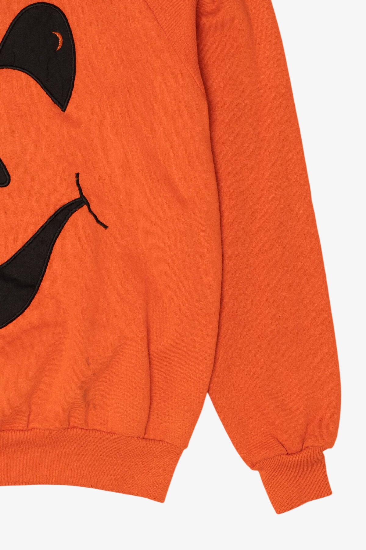 Vintage Orange Pumpkin Face Raglan Sweatshirt (1990s)