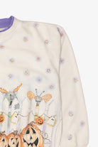 Vintage Jack O Lanterns Artisans All Over Halloween Print Cardigan (1990s)