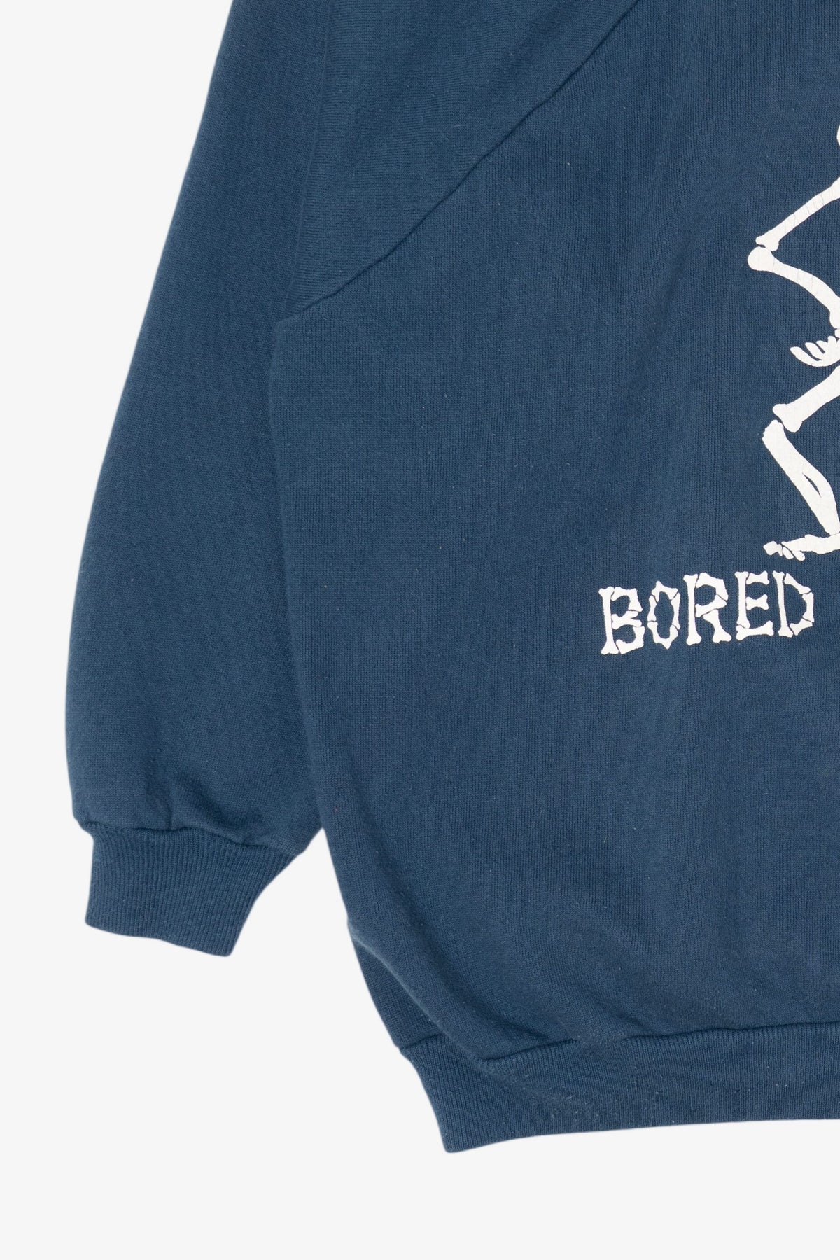 Vintage Embossed "Bored To Death" Funny Raglan Sweatshirt (1990s)