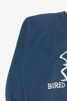 Vintage Embossed "Bored To Death" Funny Raglan Sweatshirt (1990s)