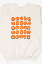 Vintage Jack O Lantern Pumpkin Expressions Halloween Raglan Sweatshirt (1990s)