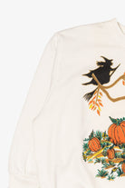 Vintage Witch Over Pumpkin Field Halloween Sweatshirt (1990s)