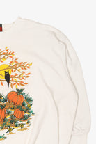 Vintage Witch Over Pumpkin Field Halloween Sweatshirt (1990s)