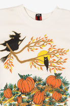 Vintage Witch Over Pumpkin Field Halloween Sweatshirt (1990s)