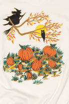 Vintage Witch Over Pumpkin Field Halloween Sweatshirt (1990s)
