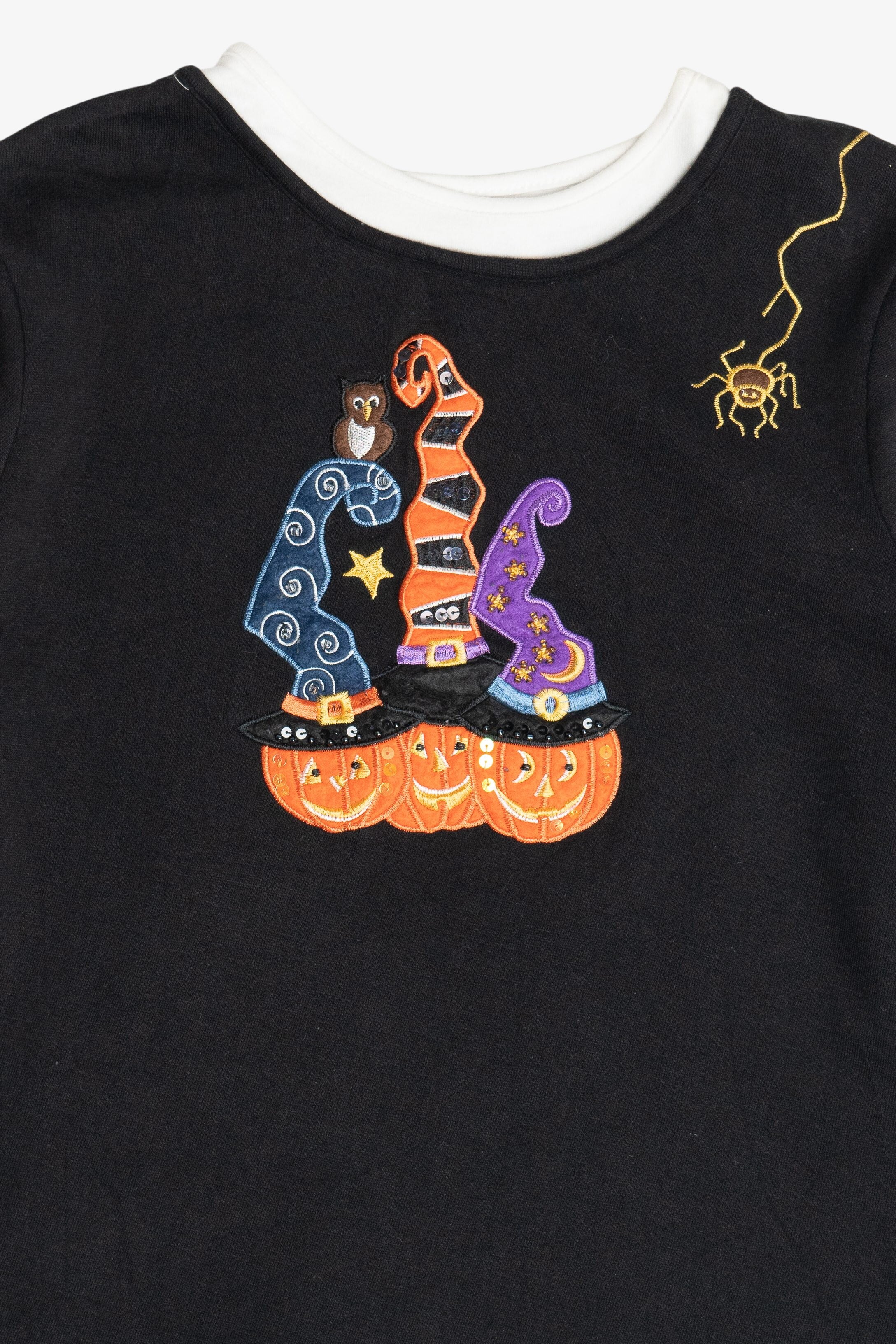 Vintage Pumpkins With Witch Hats Halloween Sweatshirt (2000s)