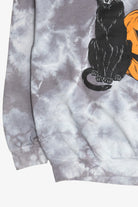 Black Cat & Halloween Pumpkin Gray Tie Dye Sweatshirt(2010s)