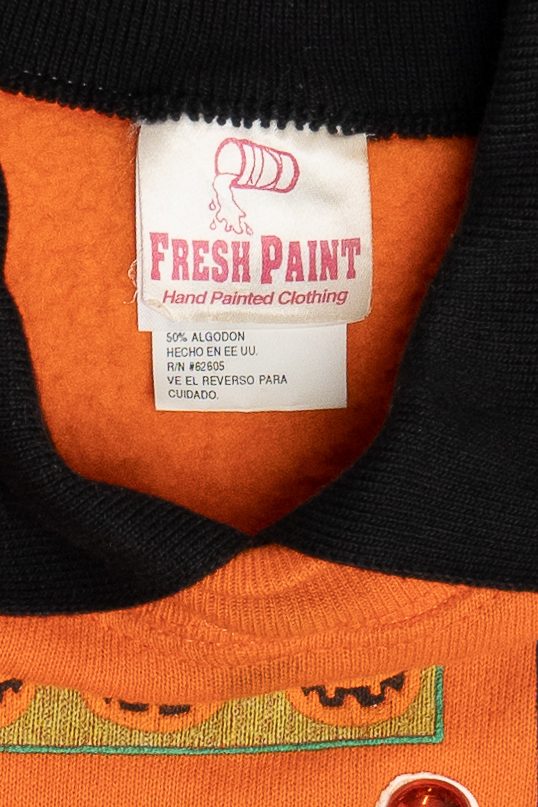 Vintage "Happy Halloween" Gemstone Applique Sweatshirt (1990s)