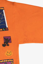 Vintage "Happy Halloween" Gemstone Applique Sweatshirt (1990s)