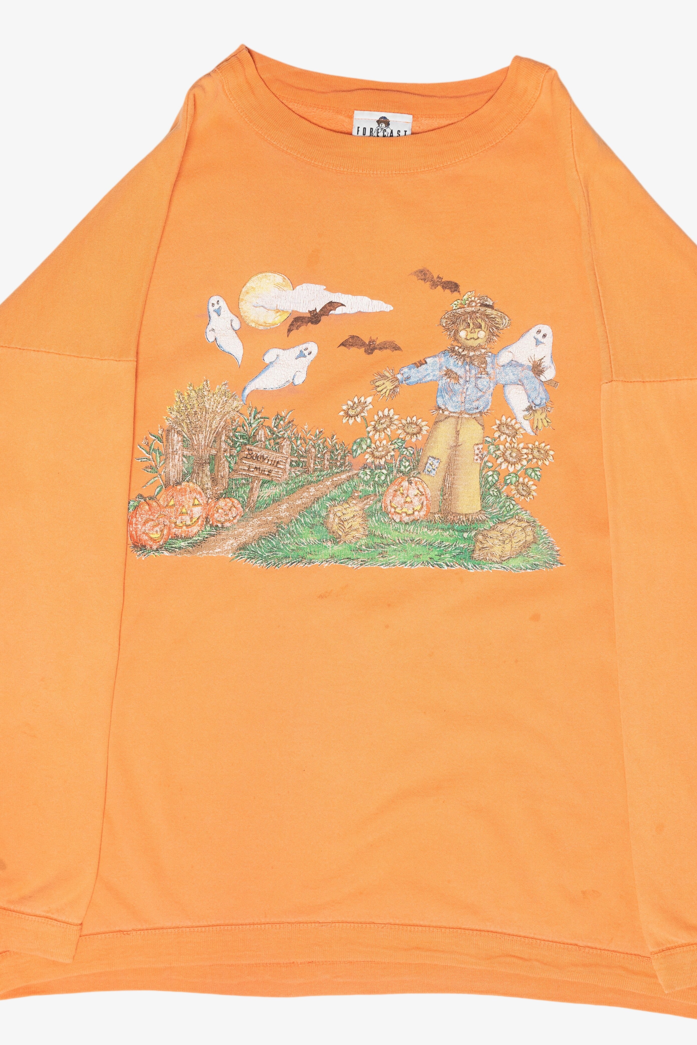 Spooky Scarecrow Harvest Vintage Halloween Sweatshirt (1990s)