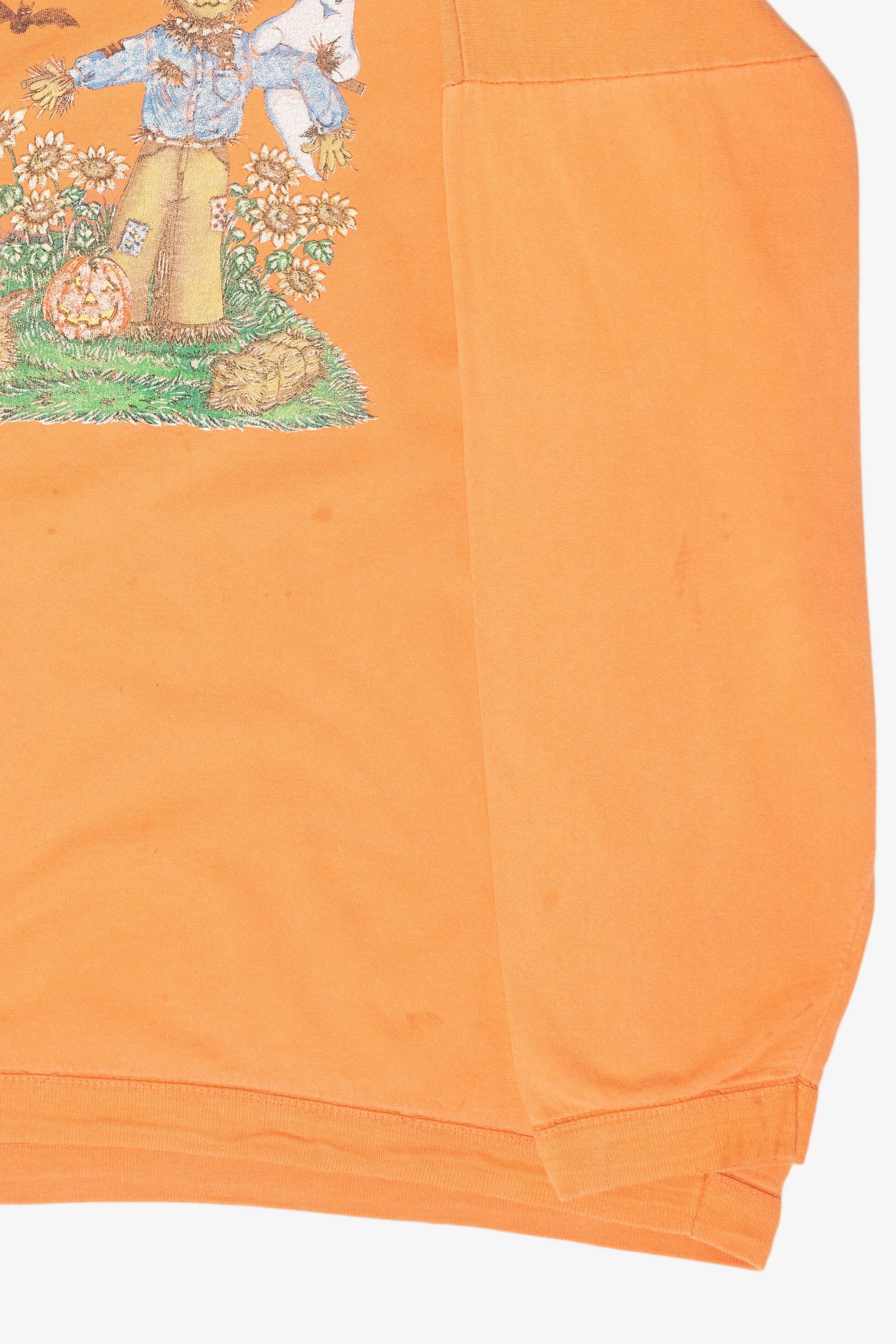Spooky Scarecrow Harvest Vintage Halloween Sweatshirt (1990s)