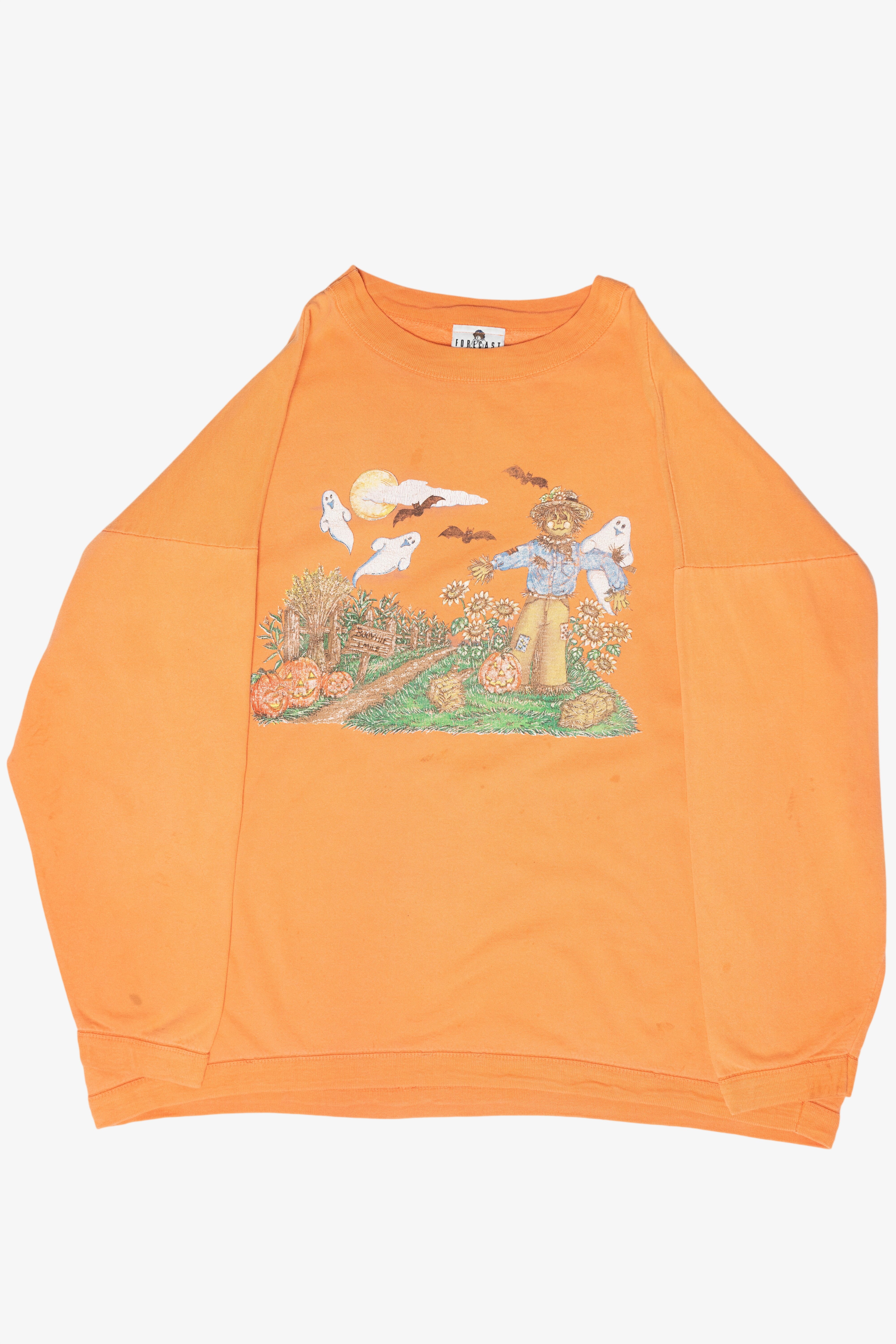 Spooky Scarecrow Harvest Vintage Halloween Sweatshirt (1990s)
