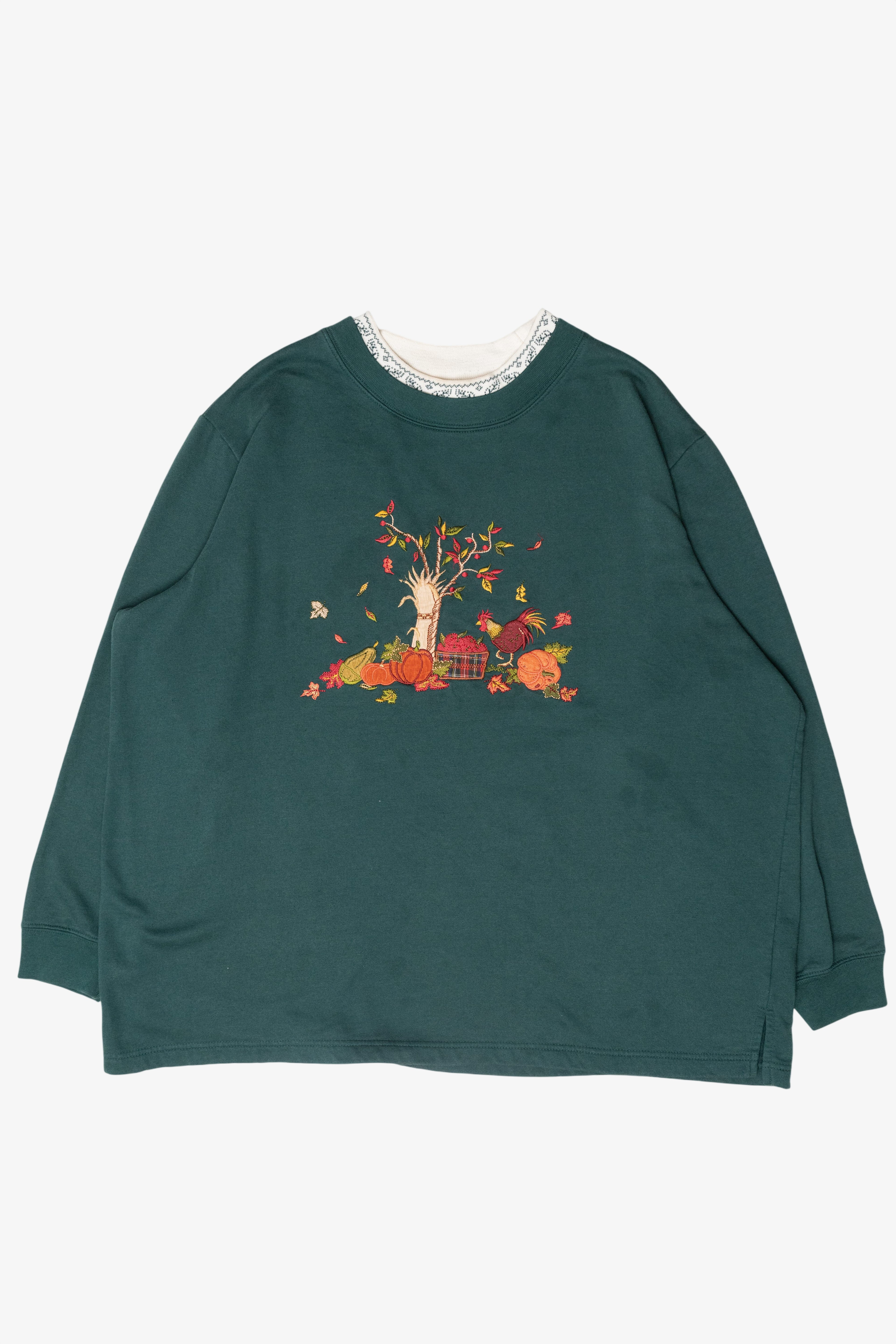 Fall Rooster Vintage Halloween Sweatshirt (1990s)