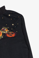 Pumpkin Masks Vintage Halloween Turtleneck Sweatshirt (1990s)