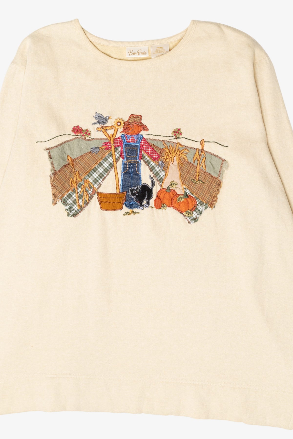 Scarecrow Fields with Charms Vintage Halloween Sweatshirt (1990s)