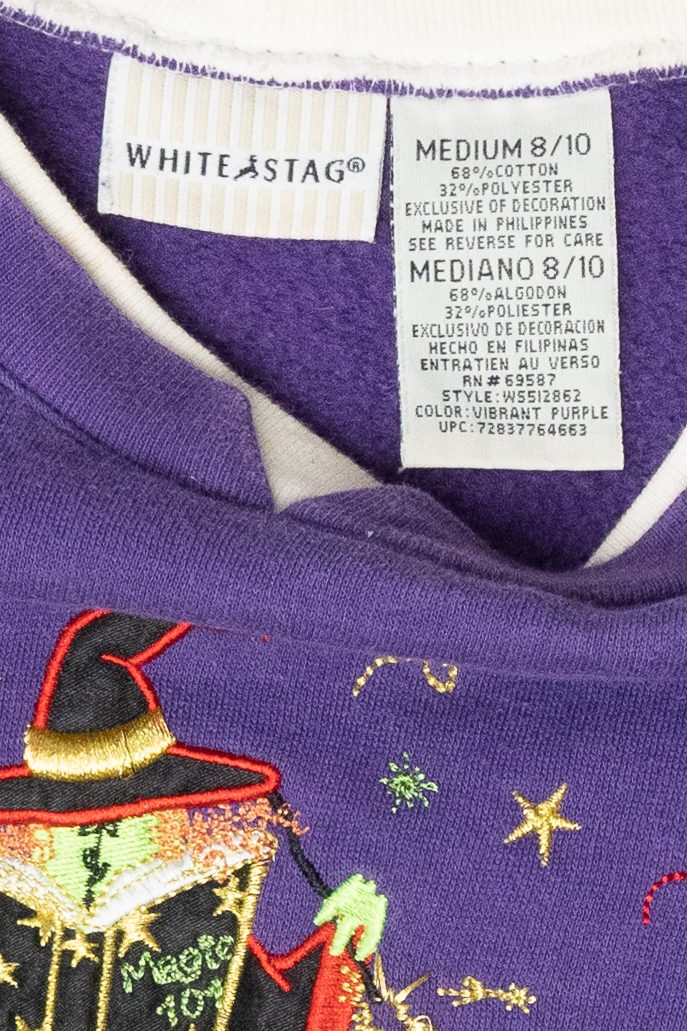 "Magic 101" Witch Vintage Halloween Sweatshirt (2000s)