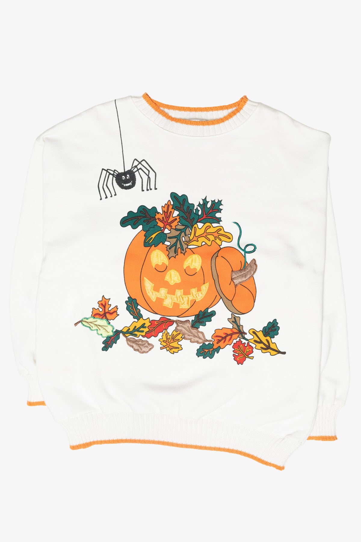 Spider & Pumpkin Vintage Halloween Sweatshirt (1990s)