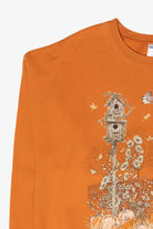 Fall Flowers & Birdhouse Vintage Halloween Sweatshirt (1990s)