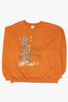 Fall Flowers & Birdhouse Vintage Halloween Sweatshirt (1990s)