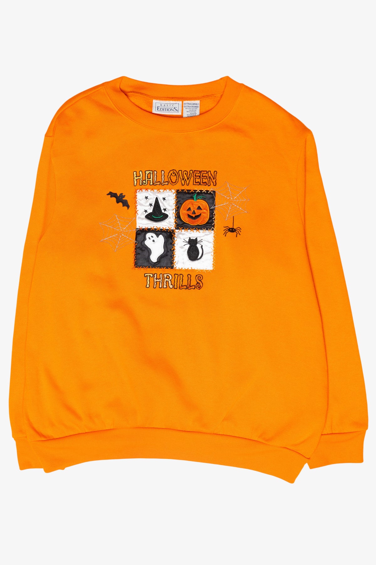 "Halloween Thrills" Vintage Halloween Sweatshirt (1990s)