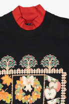 Harvest Wreath Vintage Halloween Sweatshirt (1990s)