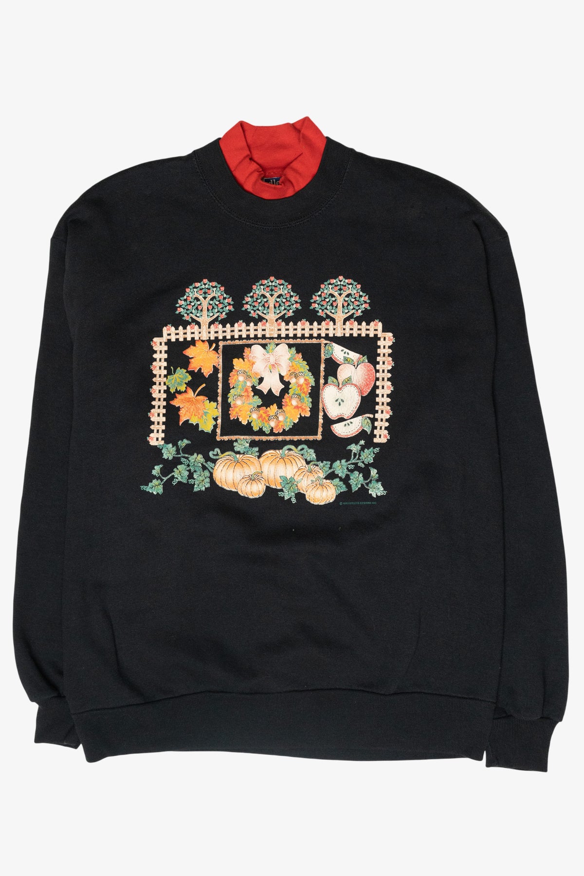 Harvest Wreath Vintage Halloween Sweatshirt (1990s)