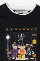 "Trick or Treat" Bears Vintage Halloween Sweatshirt (1990s)