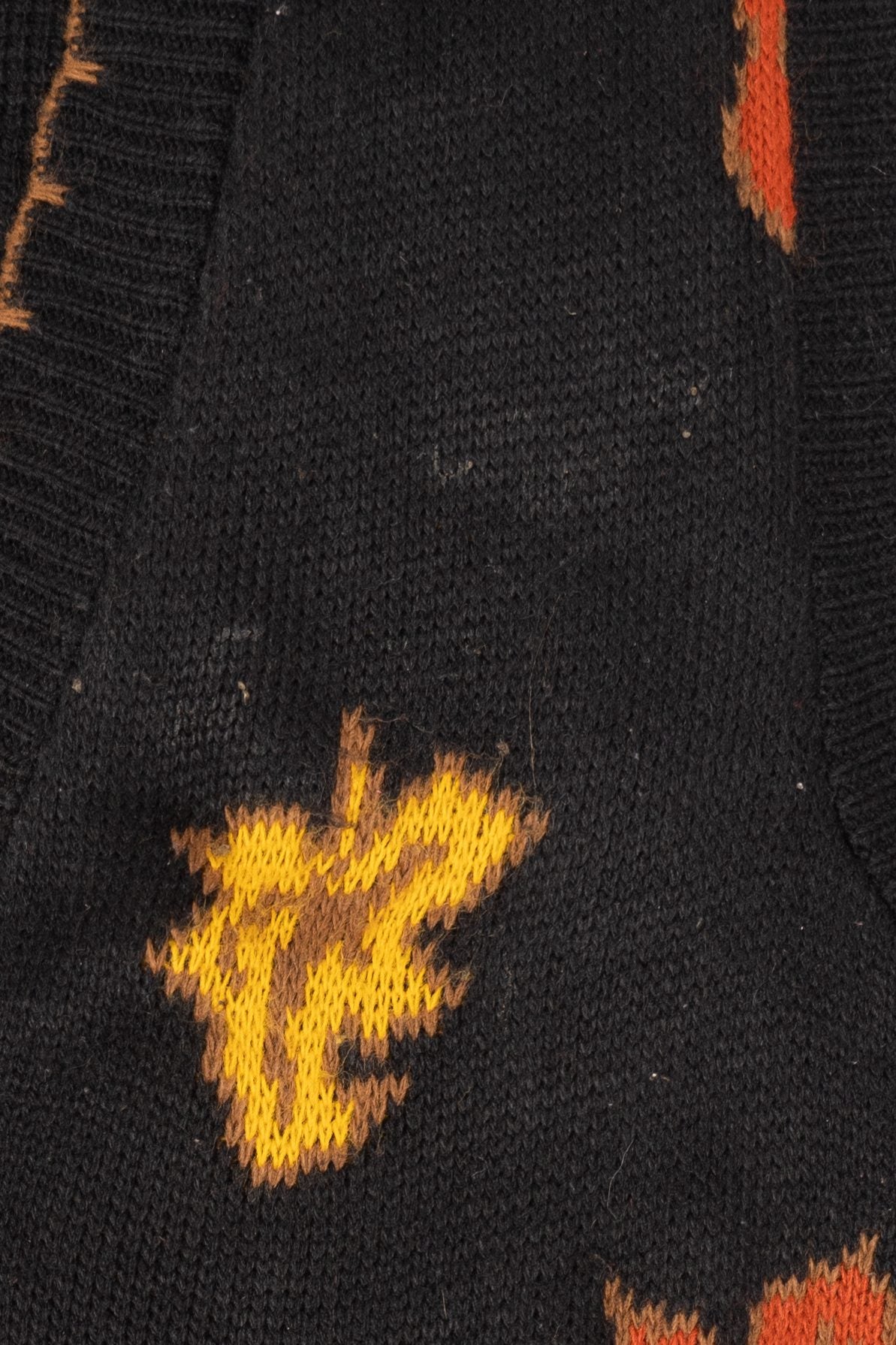 Vintage Black J.J Poole Pumpkins And Leaves Autumn Vest (1980s)