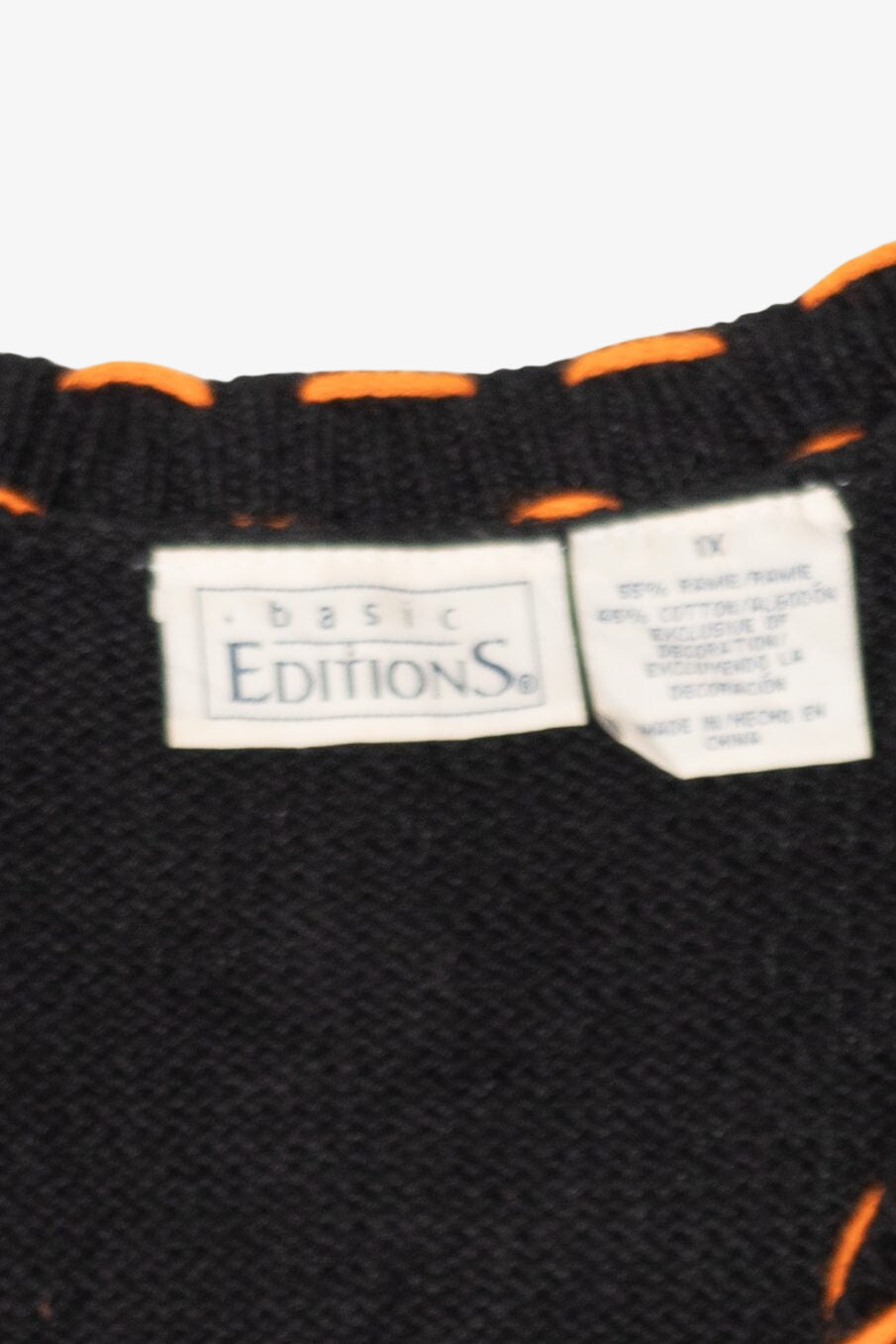 Vintage Black Basic Editions Pumpkins Autumn Vest (1990s)