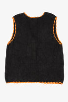 Vintage Black Basic Editions Autumn Leaves Vest (1990s)