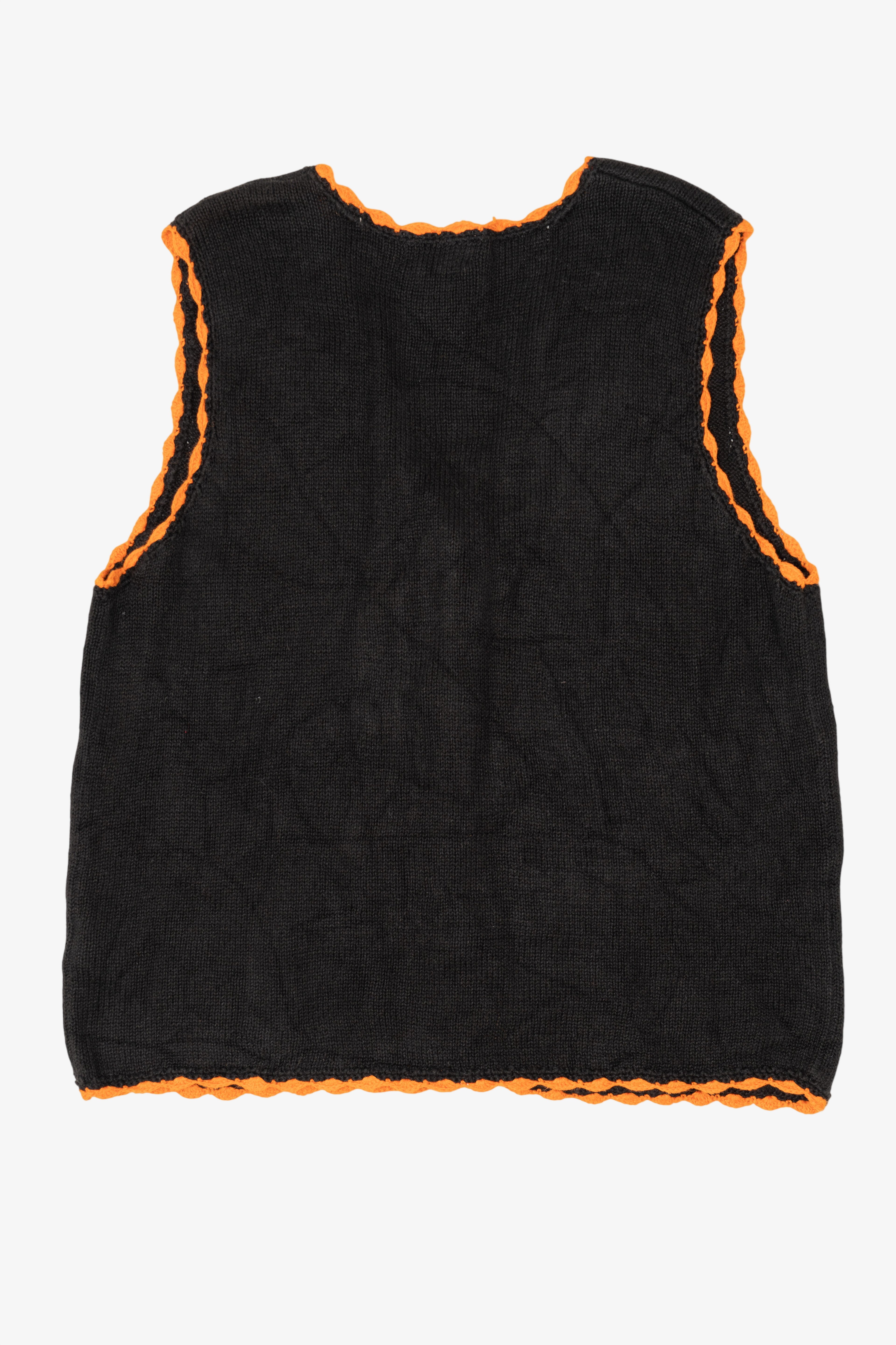 Vintage Black Basic Editions Autumn Leaves Vest (1990s)
