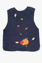 Vintage Navy Blue Mandal Bay Autumn Harvest Vest (1990s)