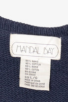 Vintage Navy Blue Mandal Bay Autumn Harvest Vest (1990s)