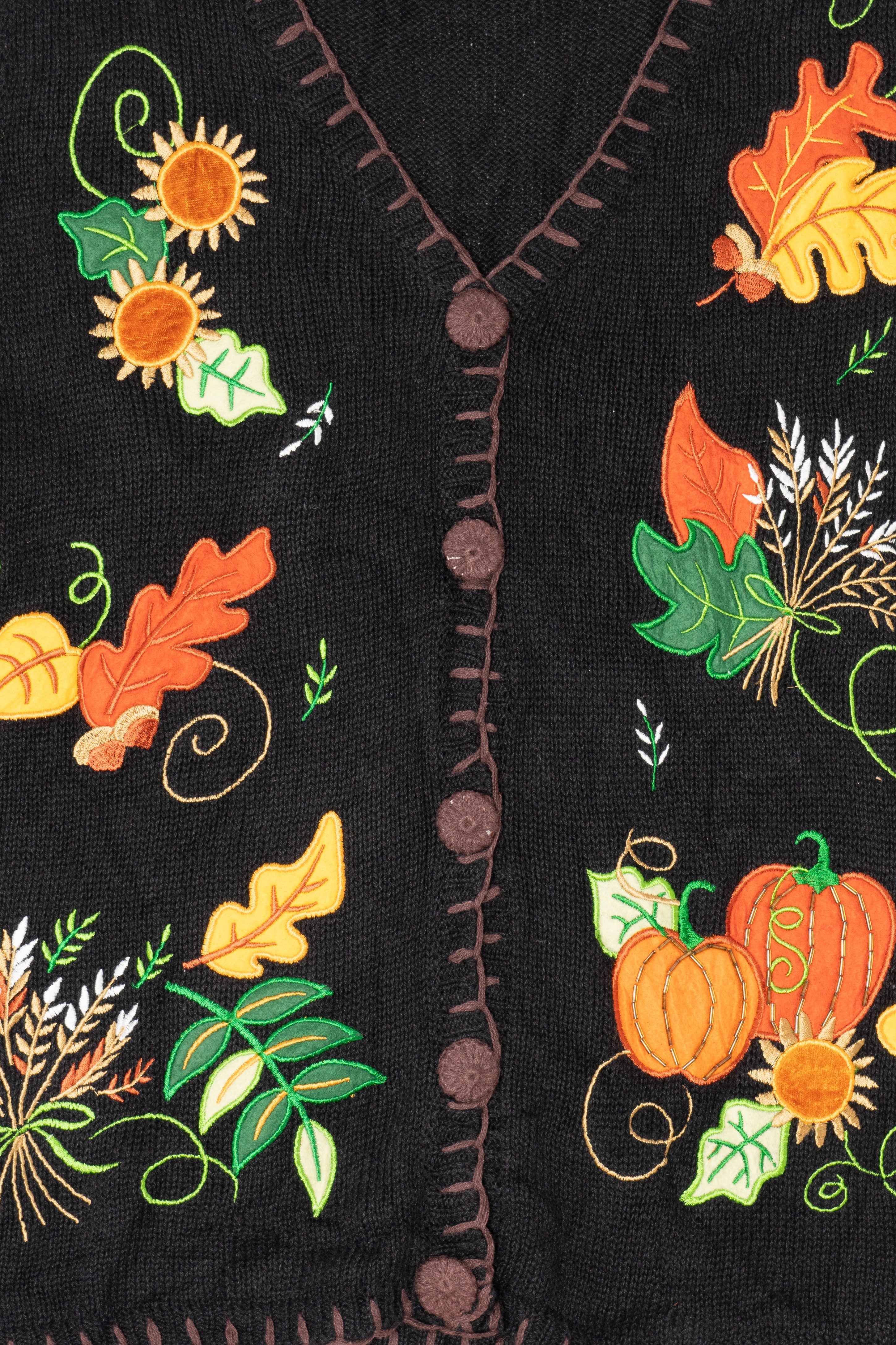Vintage Pumpkins And Sunflowers Autumn Harvest (1990s)