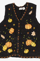 Vintage Pumpkins Autumn Harvest Fall Vest (1990s)