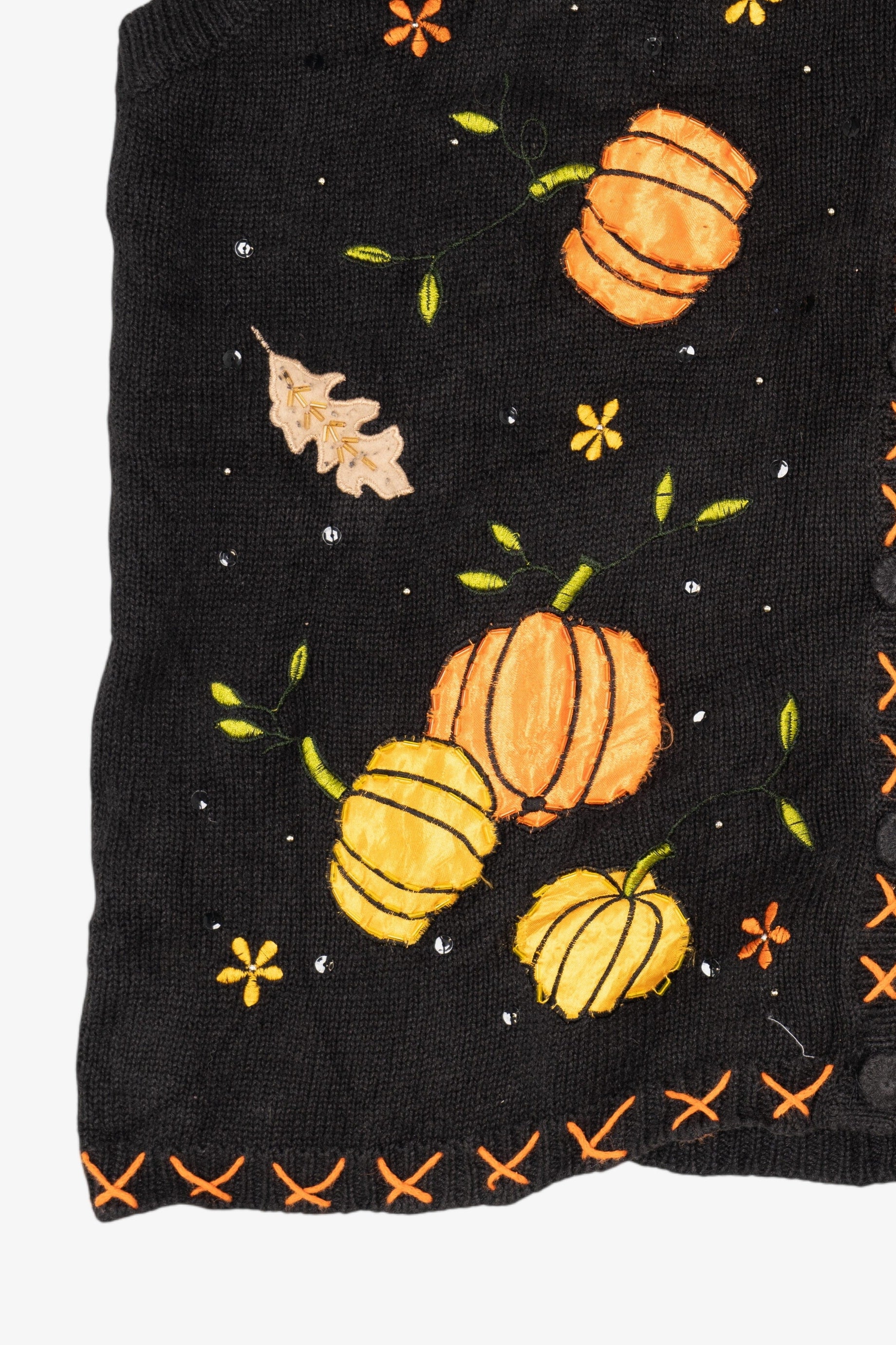 Vintage Pumpkins Autumn Harvest Fall Vest (1990s)