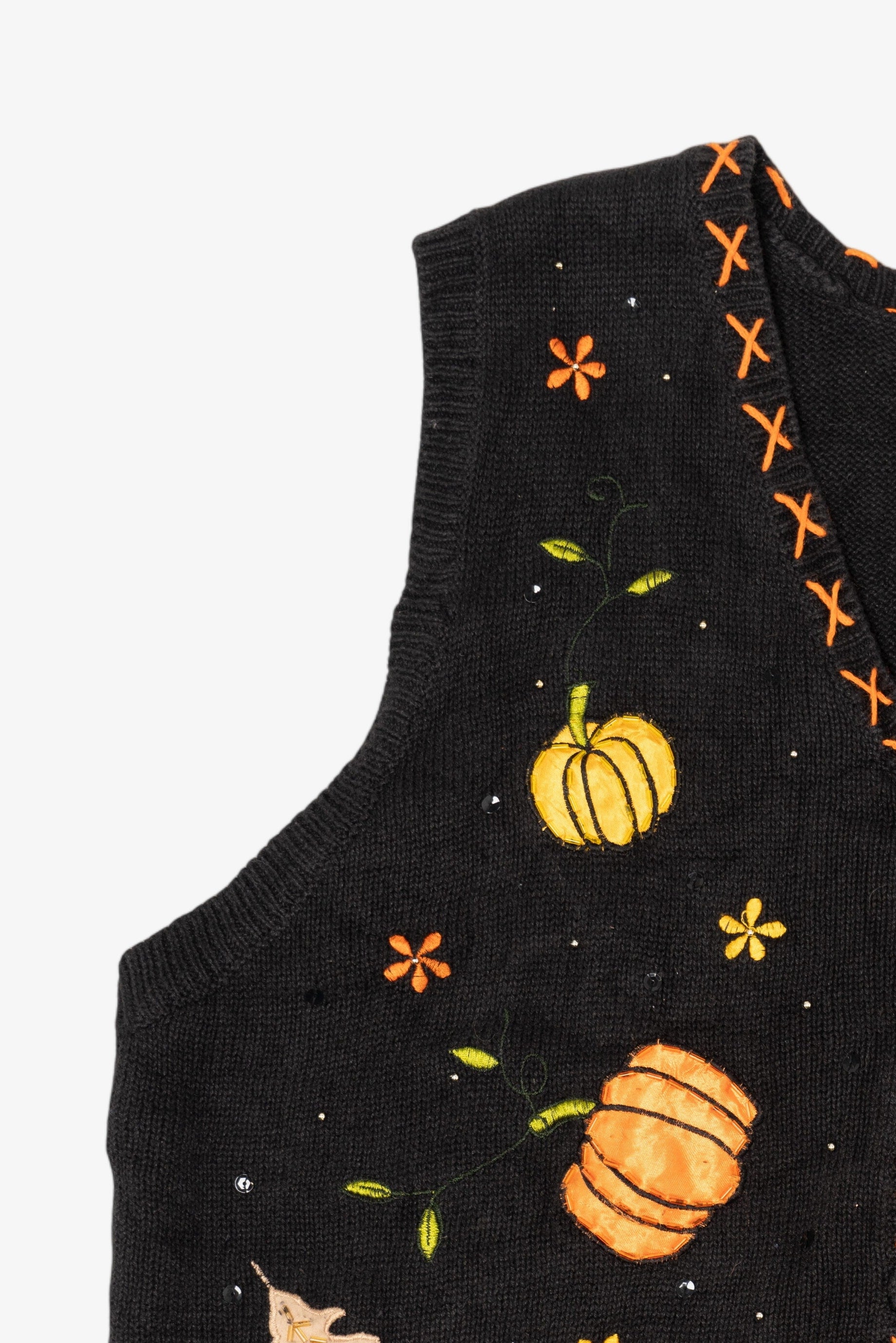 Vintage Pumpkins Autumn Harvest Fall Vest (1990s)