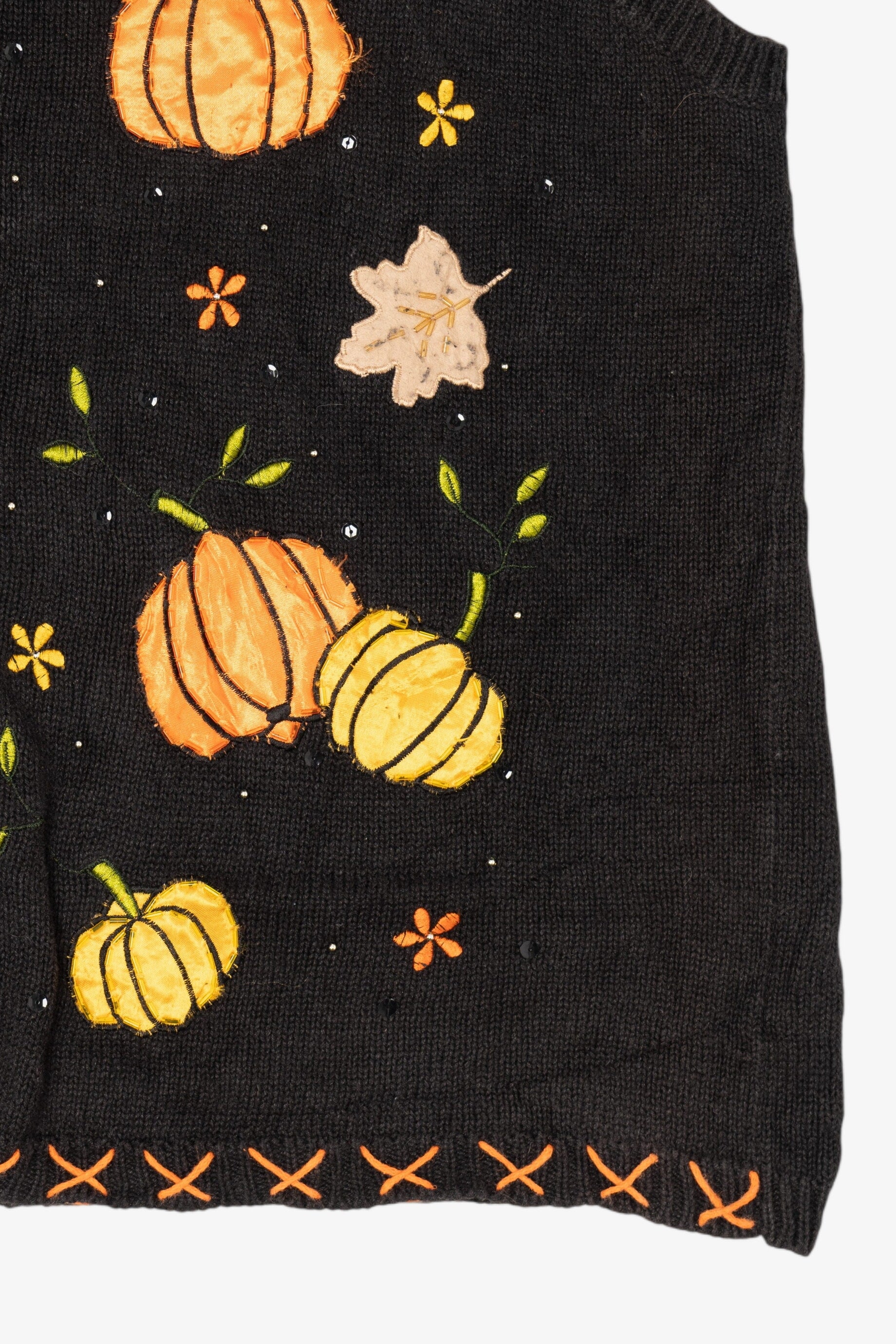 Vintage Pumpkins Autumn Harvest Fall Vest (1990s)