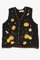 Vintage Pumpkins Autumn Harvest Fall Vest (1990s)
