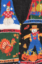 Vintage Hand Knit Erika Seasonal Months Vest (1990s)