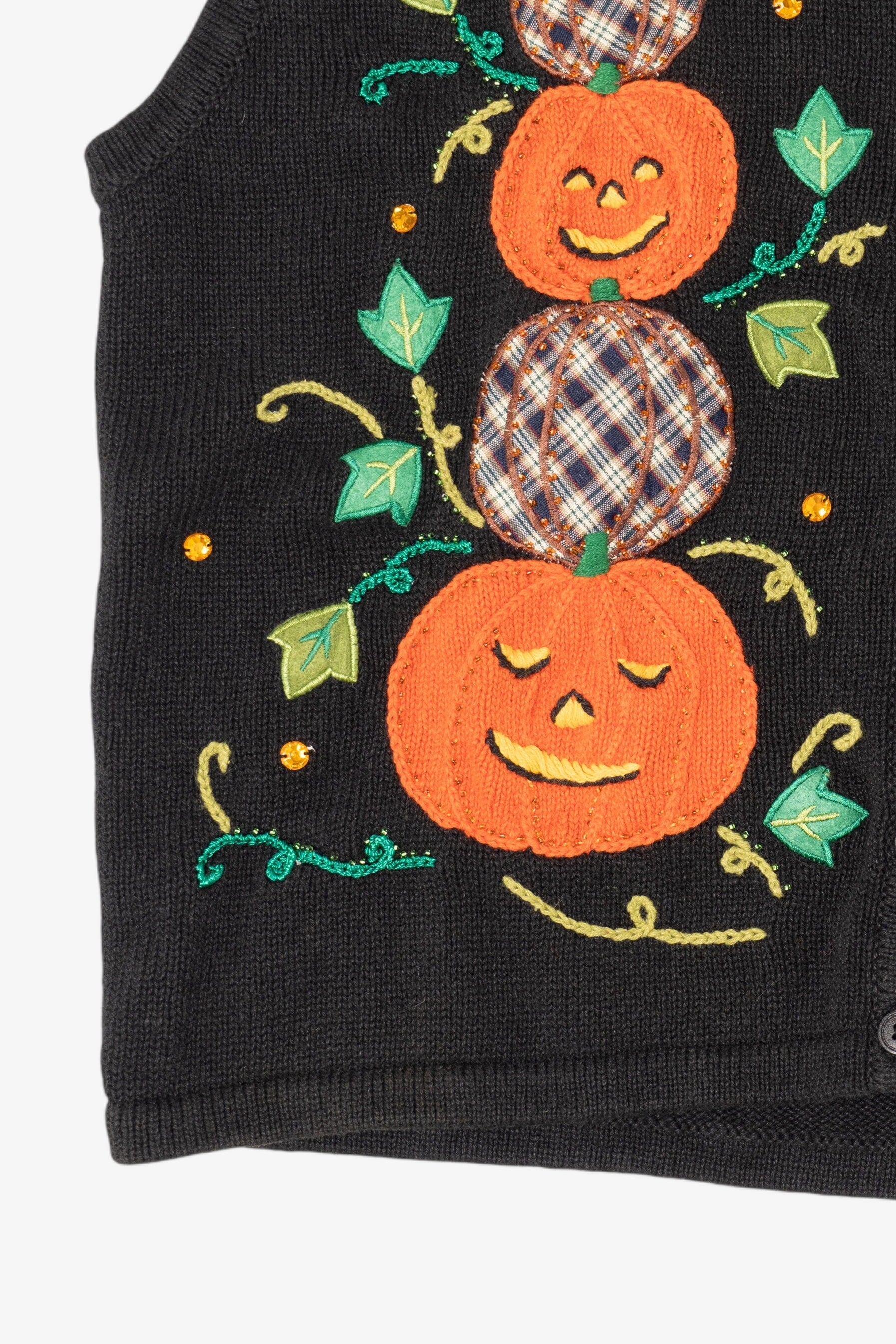 Vintage Bobbie Brooks Halloween Pumpkins Vest (1990s)