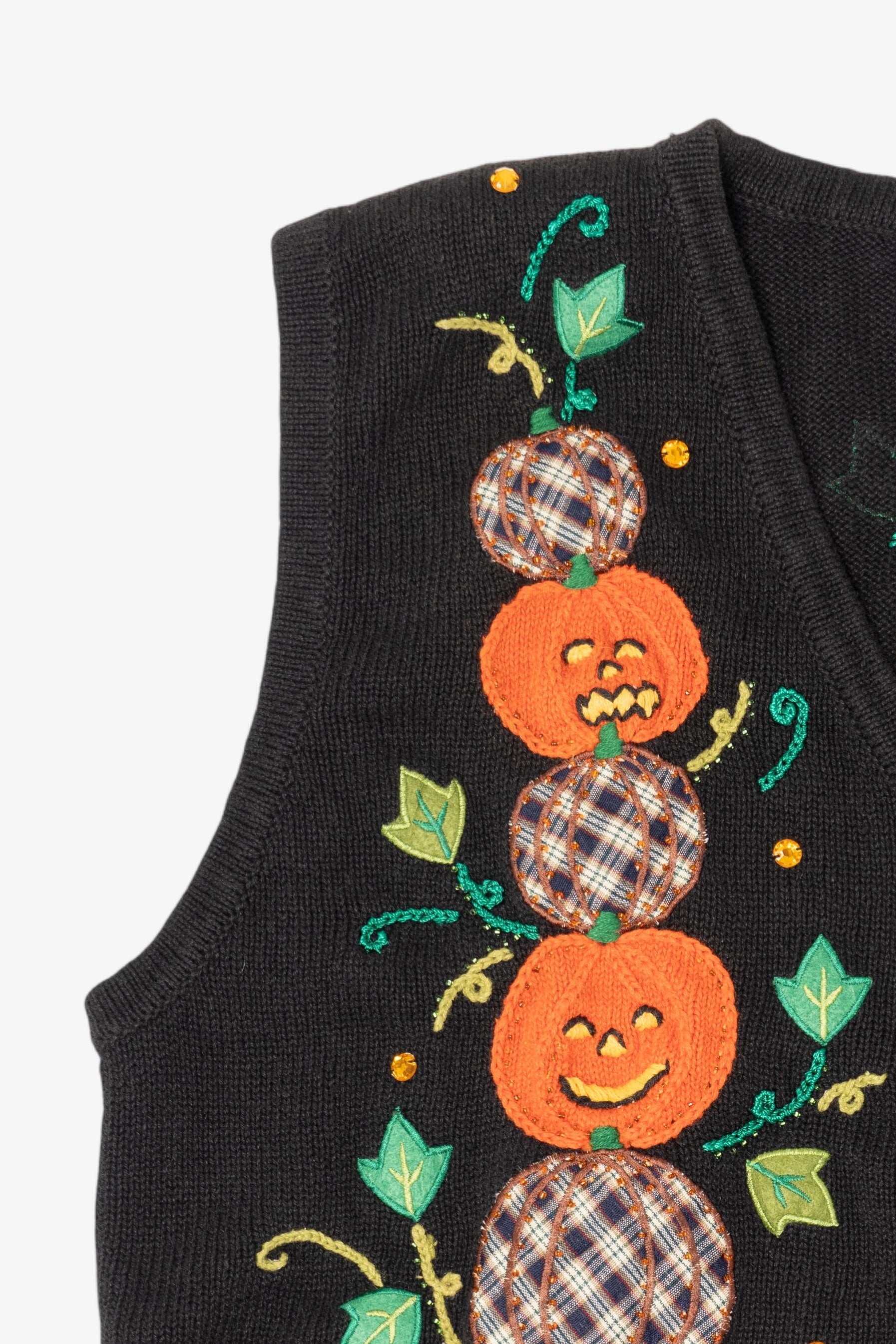 Vintage Bobbie Brooks Halloween Pumpkins Vest (1990s)