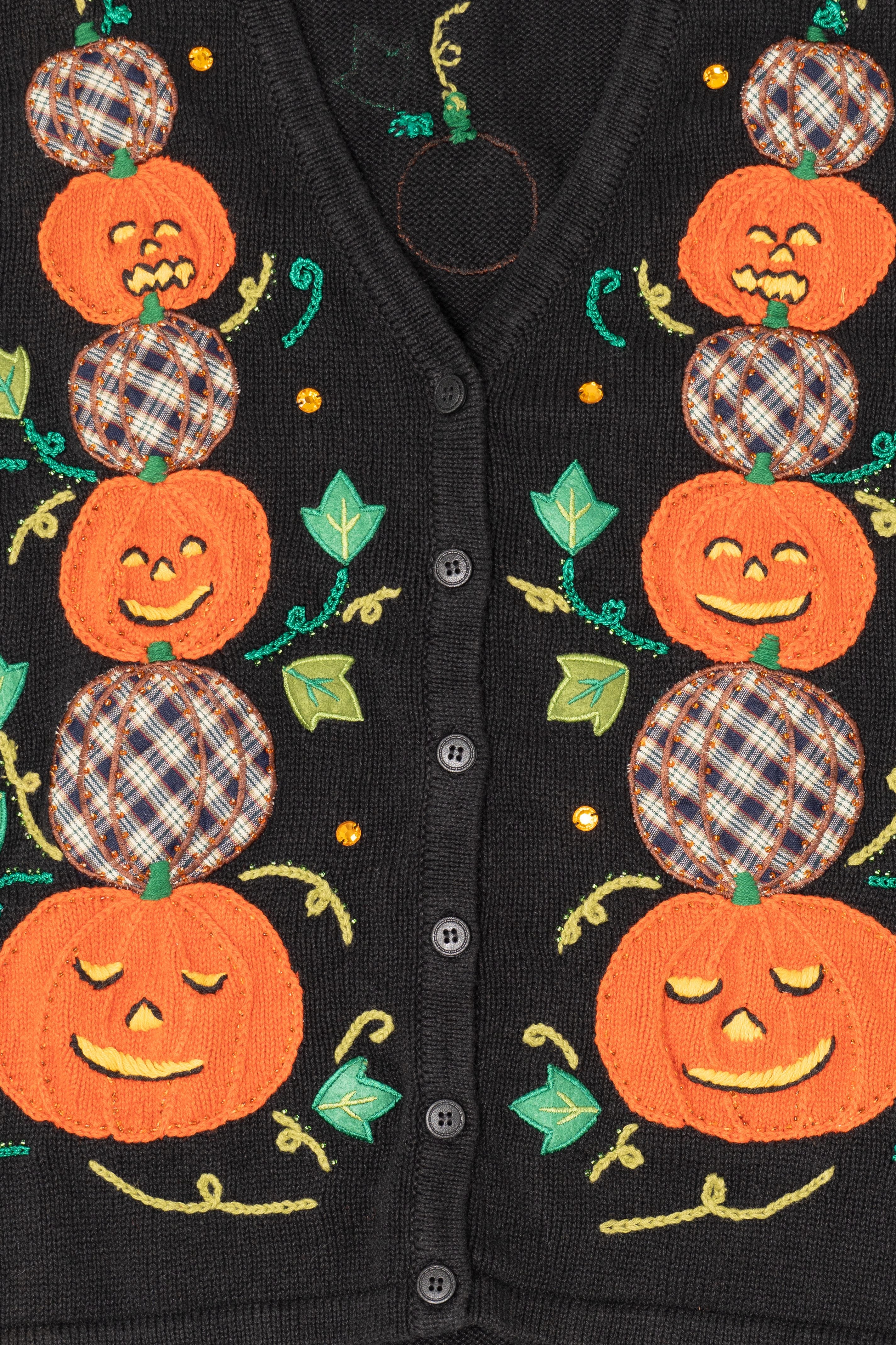 Vintage Bobbie Brooks Halloween Pumpkins Vest (1990s)