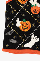 Vintage Pumpkins And Ghost Beaded Halloween Vest (1990s)