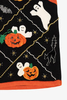Vintage Pumpkins And Ghost Beaded Halloween Vest (1990s)