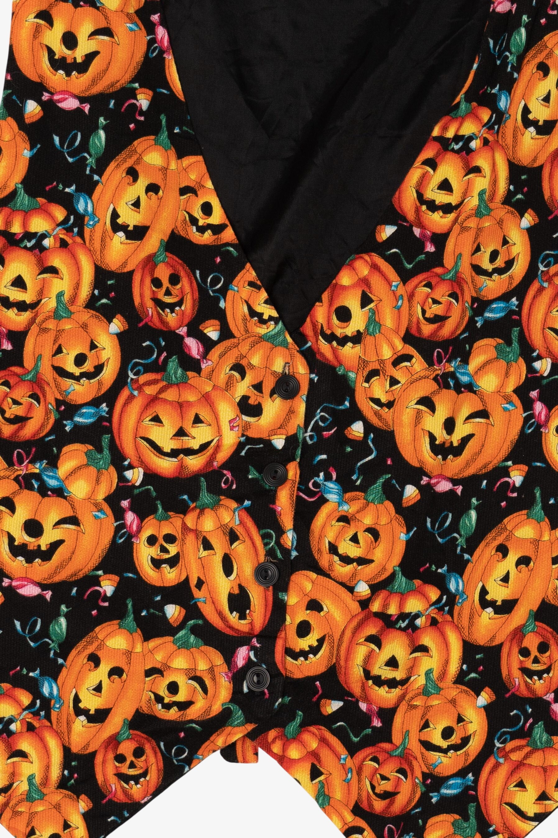 Vintage 111 Main Pumpkin Halloween Vest (1990s)